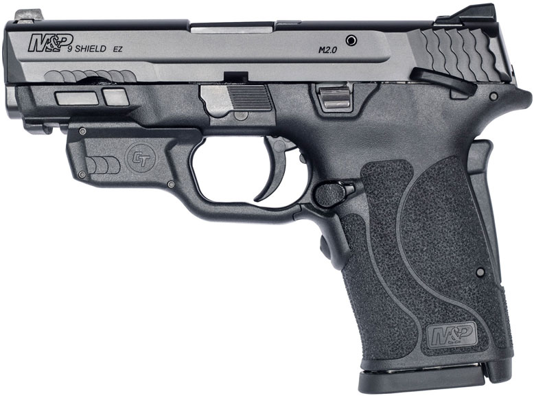 Smith & Wesson M&P9 Shield EZ M2.0 Pistol 12438, 9mm, 3.67 in, Crimson Trace Laser Grip, Black Finish, 8 Rd