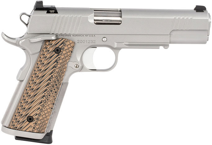 CZ-USA Dan Wesson 1911 Specialist Pistol 01807, 9mm, 5", Brown G10 Grips, Stainless Finish, 10 Rds
