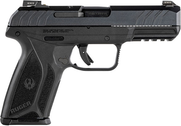 Ruger Security 9 Pro Pistol 3825, 9mm, 4 in, Black, High Performance, Integral Grip, Blue Finish, 15 Rd