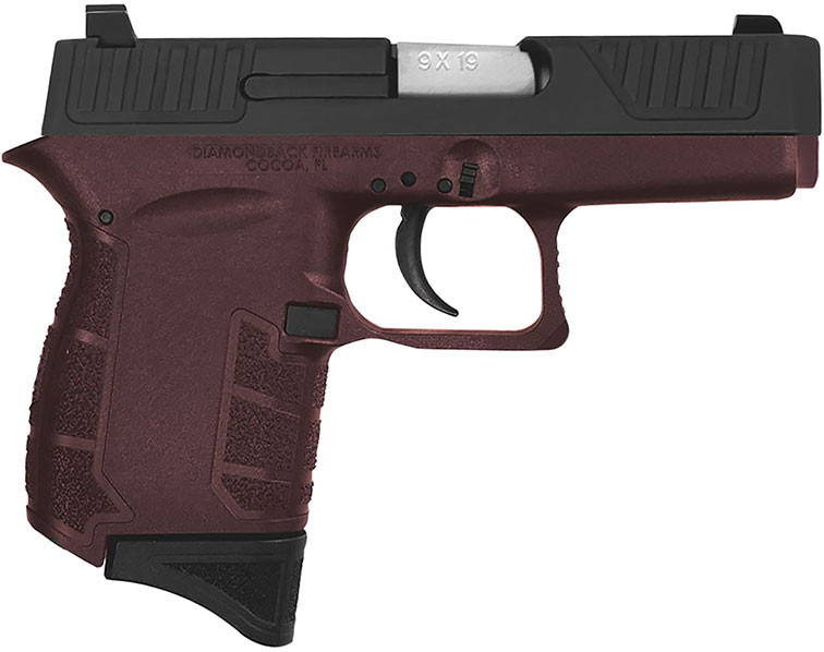 Diamondback DB9 G4 9mm Pistol DB9MB, 9mm, 3 in, Midnight Bronze Grip, Black Finish, 6 Rd