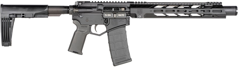 Diamondback DB15 Pistol DB15PDPS10B, 223 Remintgon, 10 in, Tailhook Mod2 Brace, Black Finish, 30 Rd