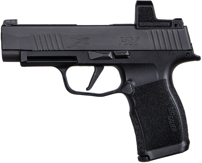 Sig P365 XL Pistol w/Holster 365XL9BXR3MSC, 9mm, 3.7 in, Polymer Grip, Nitron Finish, Romeo Zero, 12Rd