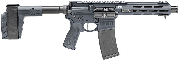 Springfield Saint Victor Semi-Auto Pistol STV975556Y, 223 Remington/5.56 NATO, 7.5", SB Tactical Brace, Gray Finish, 30 Rds