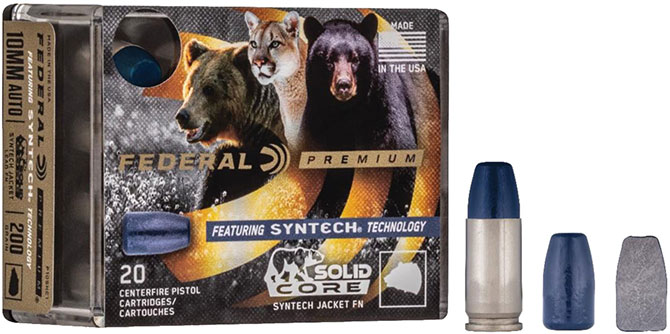 Federal Premium Solid Core Pistol Ammunition P9SHC1, 9mm, Syntech Jacket Lead FN, 147 GR, 20 Rd/bx