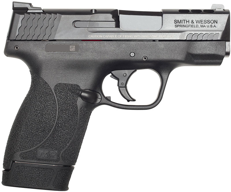 Smith and Wesson M&P45 Shield M2.0 Performance Pistol 12474, 45 ACP, 3.3", Black Polymer Grips, 7/6 Rds