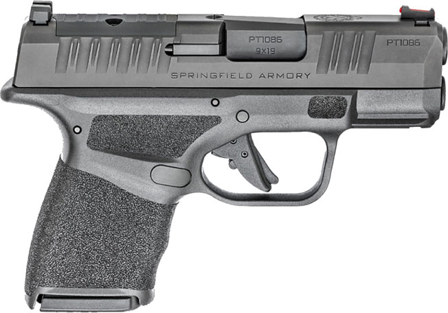 Springfield Hellcat Semi-Auto Optics Ready Pistol HC9319BFOSP, 9mm, 3", Polymer Grips, Black Finish, Fiber Optic Front Sight, 13 Rds