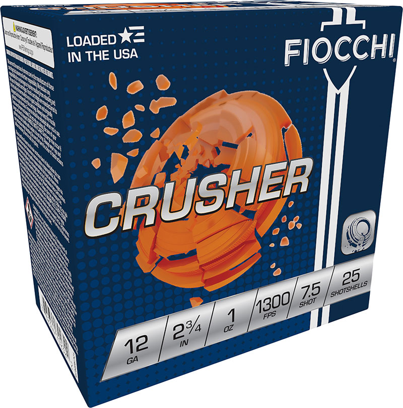Fiocchi Premium Target Crusher Shotshell 12CRSR75, 12 Gauge, 2-3/4