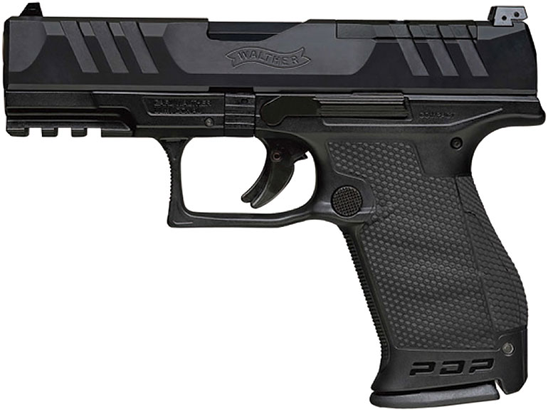 Walther PDP Compact Optic Ready Pistol 2851229, 9mm, 4 in, Polymer Grip, Black Finish, 15 Rd