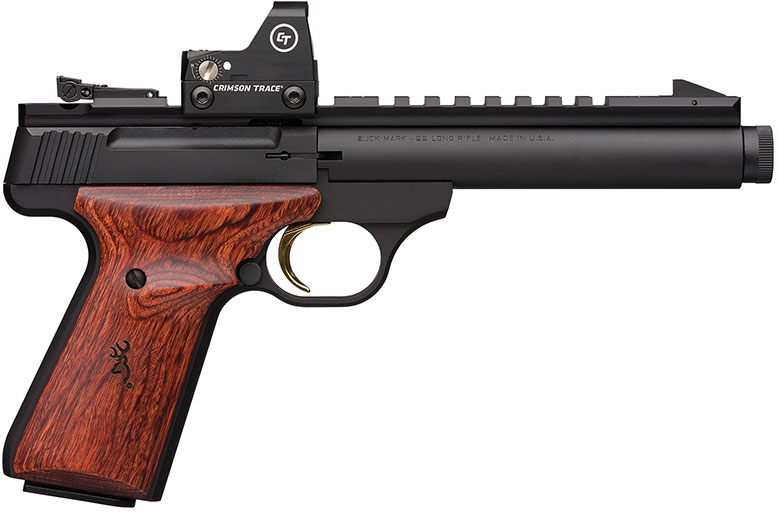 Browning Buck Mark Field Target Pistol 051567490, 22 LR, 5.87", Cocobolo Grip, Black Finish, 10 Rds