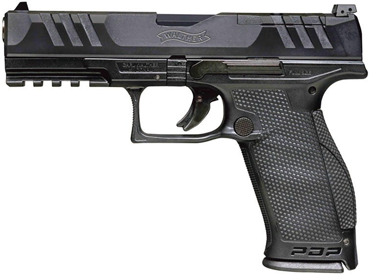 Walther PDP Optic Ready Pistol 2844001, 9mm, 5 in, Polymer Grip, Black Finish, 18 Rd