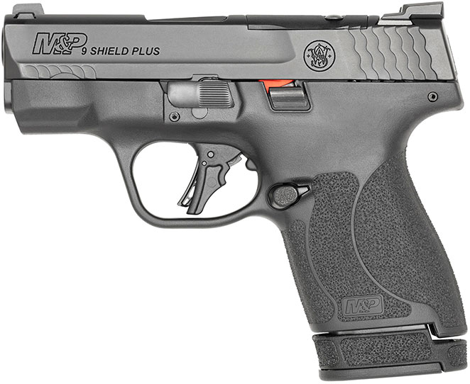 Smith & Wesson M&P9 Shield Plus Optic Ready Pistol 13534, 9mm, 3.1", Black Grips, Black Finish, No Manual Safety, 13 Rds