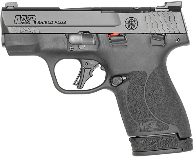 Smith & Wesson M&P9 Shield Plus Optic Ready Pistol 13536, 9mm, 3.1", Black Grips, Black Finish, 13 Rds
