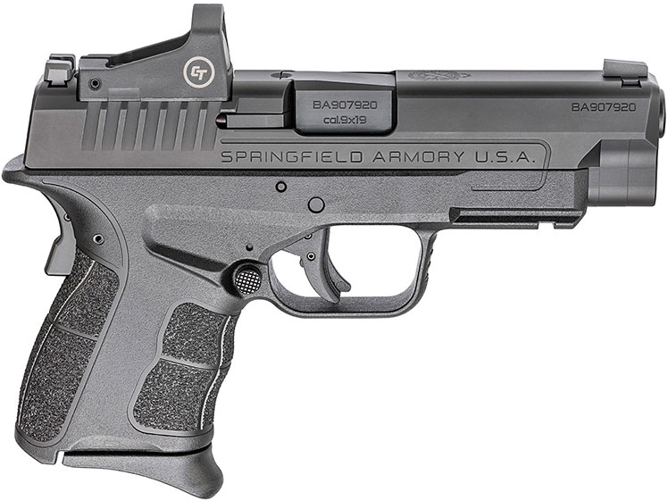 Springfield XDS Mod 2 OSP Pistol w/Crimson Trace XDSG9409BCT, 9mm, 4 in, Black Polymer Grip, Black Finish, 6 Rd