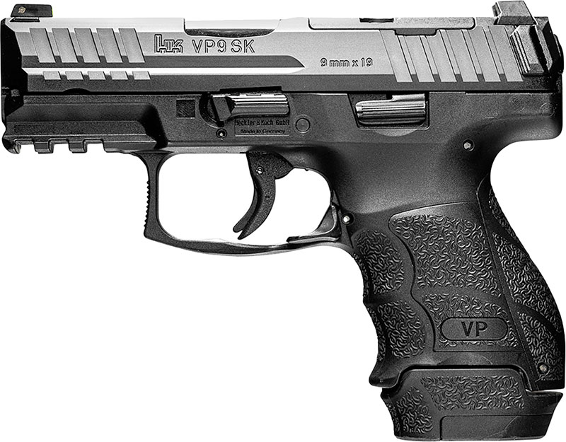 Heckler & Koch VP9SK Subcompact Pistol 81000741, 9mm Luger, 3.39", Black Finish, 10/13 Rds, Optics Ready