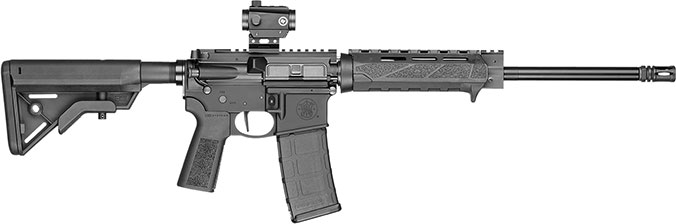 Smith & Wesson M&P-15 Volunteer XV Rifle 13513, 5.56 NATO, 16 in, B5 Bravo Stock, Black Finish, Crimson Trace Red Dot, 30 Rd