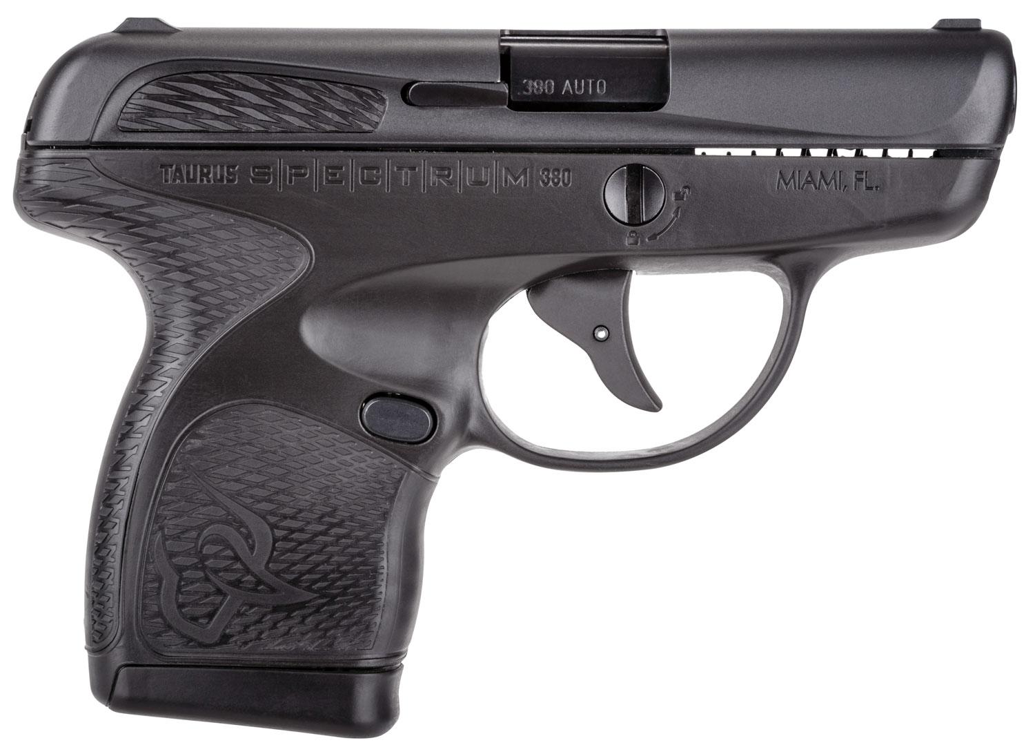 Taurus Spectrum Pistol 1007031101, 380 ACP, 2.8", Black Polymer Grips, Black Finish, 6/7 Rds