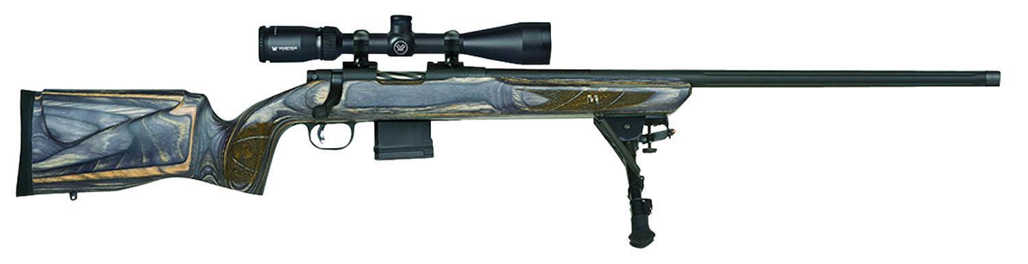 Mossberg MVP Varmint Bolt Action Rifle 27972, 204 Ruger, 24", Laminate Benchrest Gray Stock, Blued Finish, 10 Rds