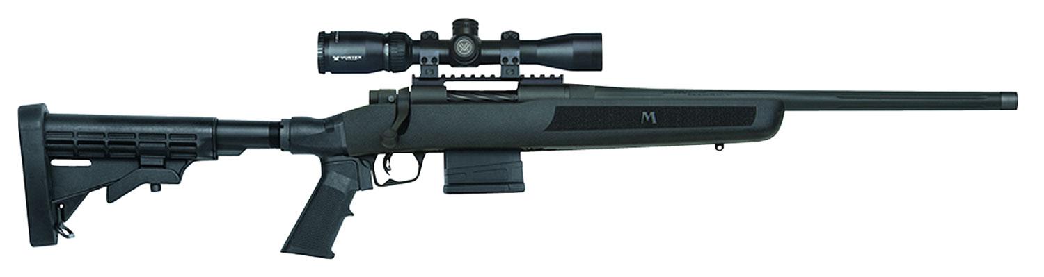 Mossberg MVP Flex Rifle Scope Package 27981, 308 Winchester, 18.5", 6-Position Black Stock, Blued Finish, 10 Rds