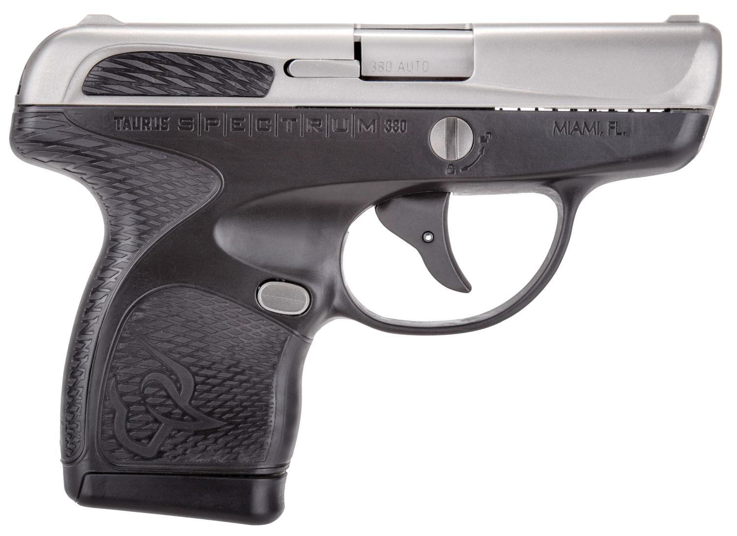 Taurus Spectrum Pistol 1007039101, 380 ACP, 2.8", Black Polymer Grips, Black Finish, 6/7 Rds