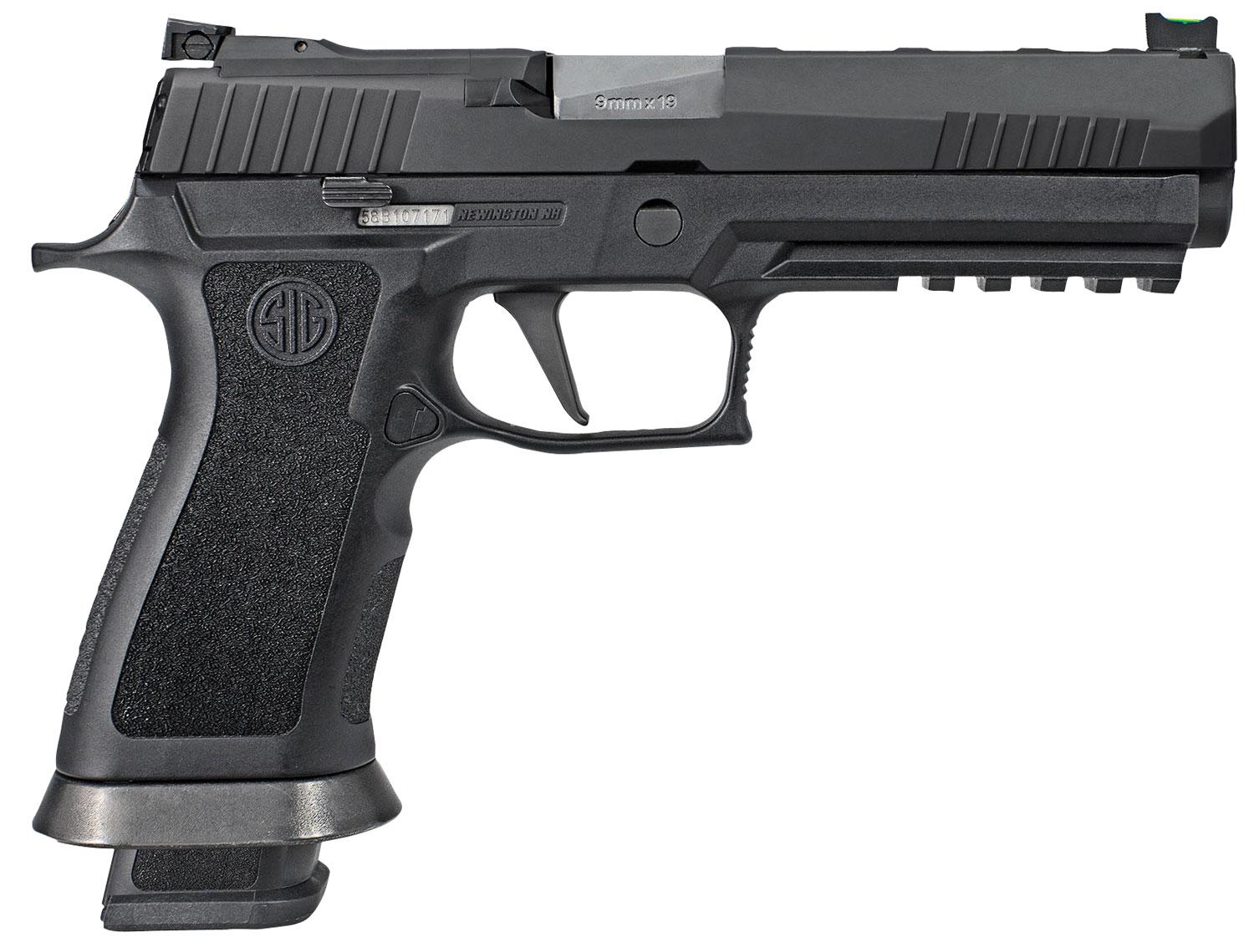 Sig P320 Pistol 320X59BAS, 9mm Luger, 5", Black Polymer Grips, Stainless Steel Finish, 21 Rds