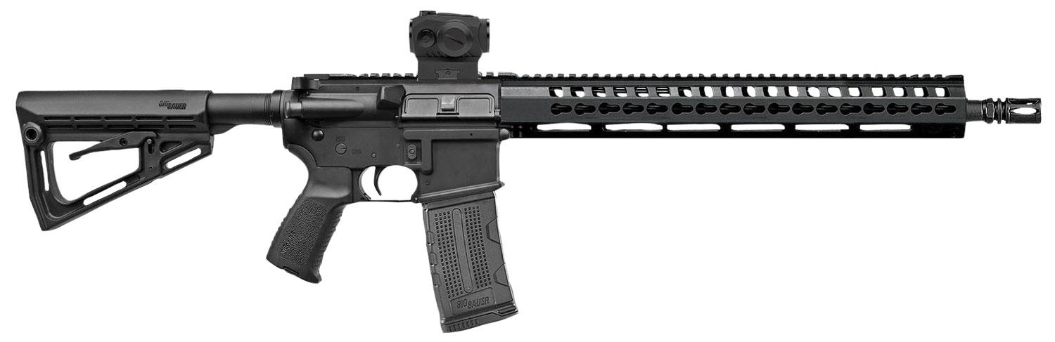 Sig M400 Elite Semi-Auto Rifle RM40016BER, 223 Rem-5.56 NATO, 16", Telescoping Black Stock, Red Dot Scope, Black Nitride Finish, 30 Rd