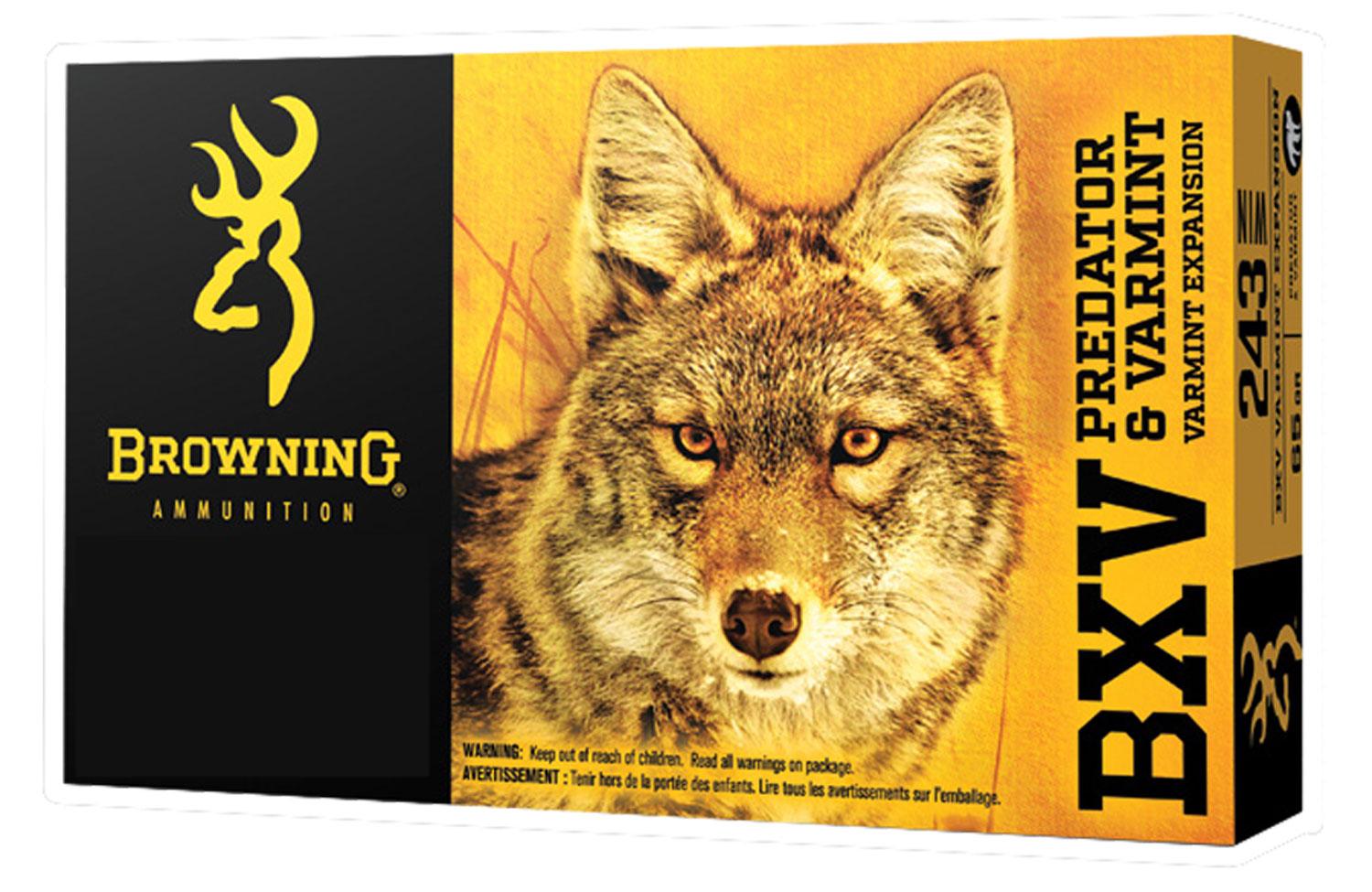 Browning Predator and Varmint Rifle Ammunition B192322250, 22-250 Remington, BXV, 50 GR, 3800 fps, 20 Rd/Bx