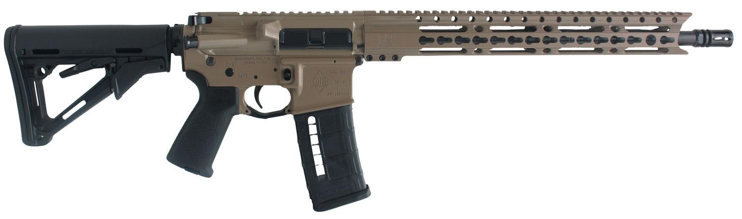 Diamondback DB15 Rifle DB15E300FDE, 300 AAC Blackout, 16", Magpul CTR FDE Stock, Black Finish, 30 Rds