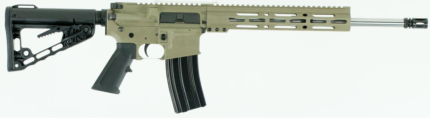 Diamondback DB15 223 Semi-Auto Rifle DB15CMLXFDE, 223 Rem-5.56 NATO, 16", ATI Strikeforce/Collapsible FDE Stock, Black Hard Coat Anodized Finish, 30 Rd