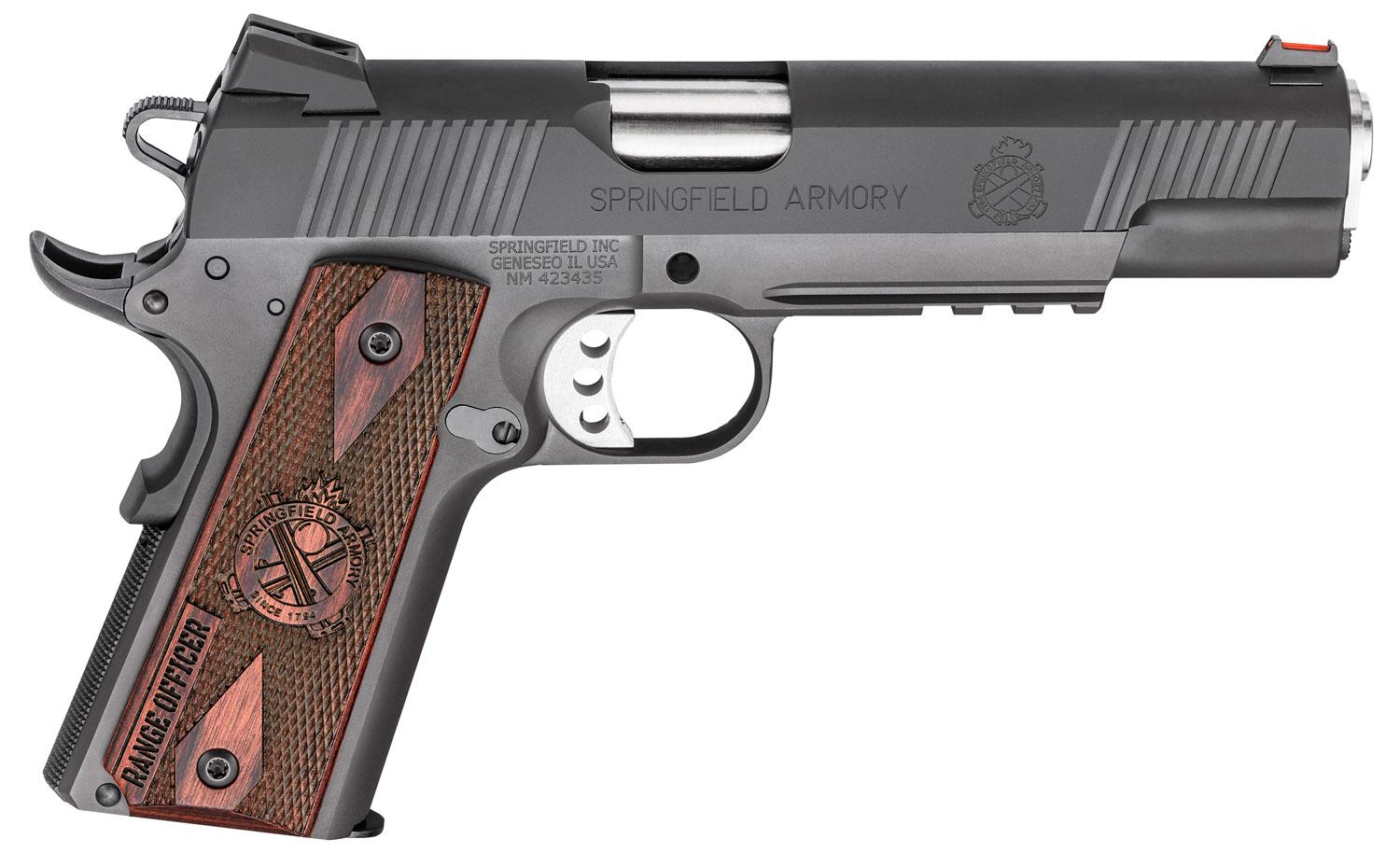 Springfield 1911 Range Officer Pistol PI9131L, 45 ACP, 5", Cocobolo Grips, Black Parkerized Finish, 7 Rds