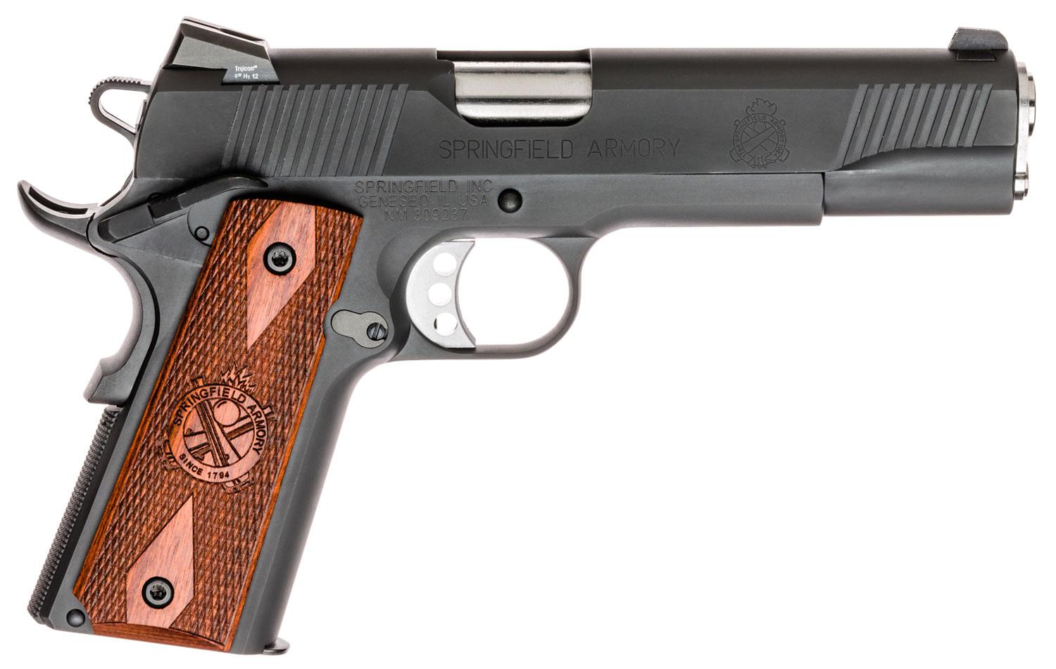 Springfield 1911 Loaded Pistol PX9109L, 45 ACP, 5", Cocobolo Grips, Black Parkerized Finish, 7 Rds