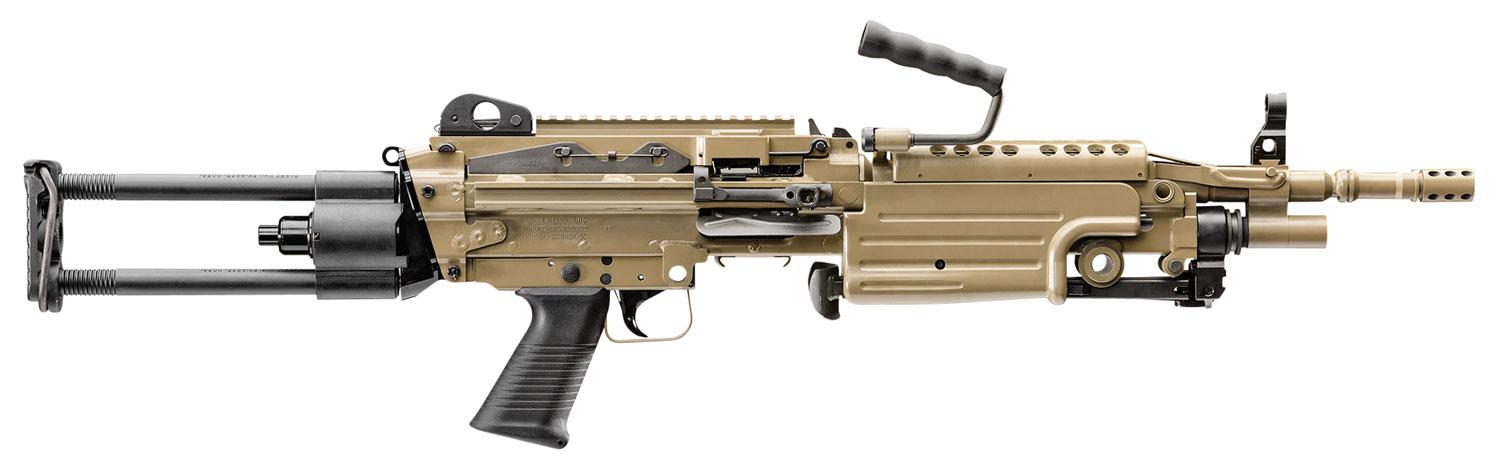 FN Herstal M249S Paratrooper Rifle 56502, 5.56mm, 16.1", Telescoping Black Stock, FDE Finish, 30 Rds