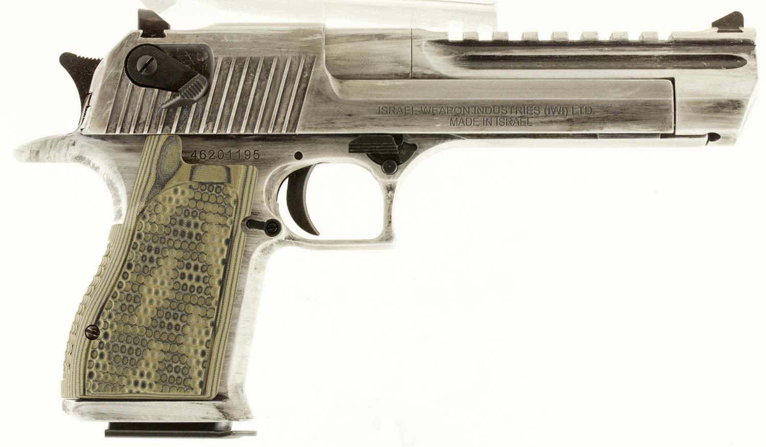 Magnum Research Desert Eagle Pistol DE44WMD, 44 Remington Mag, 6", Polymer Grips, White Cerakote Finish, 8 Rds