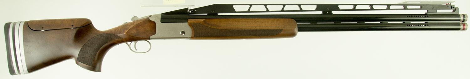 Tri-Star DT-15 Double Trap Shotgun 35407, 12 Gauge, 30", 2.75" Chmbr, Walnut Stock, Nickel Finish