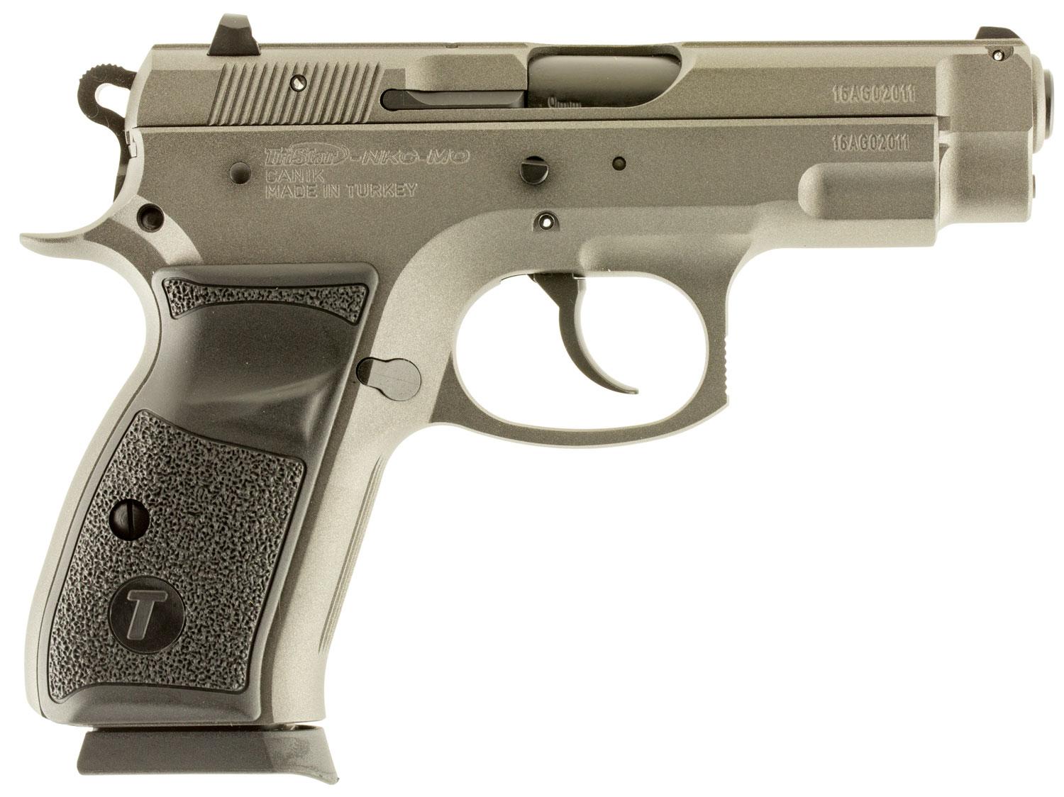 Tri-Star C-100 Pistol 85028, 9mm Luger, 3.7", Black Polymer Grips, Tungsten Cerakote Finish, 15 Rds