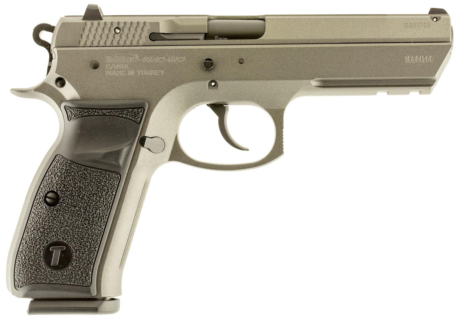 Tri-Star T-120 Pistol 85092, 9mm Luger, 4.7", Black Polymer Grips, Tungsten Cerakote Finish, 17 Rds