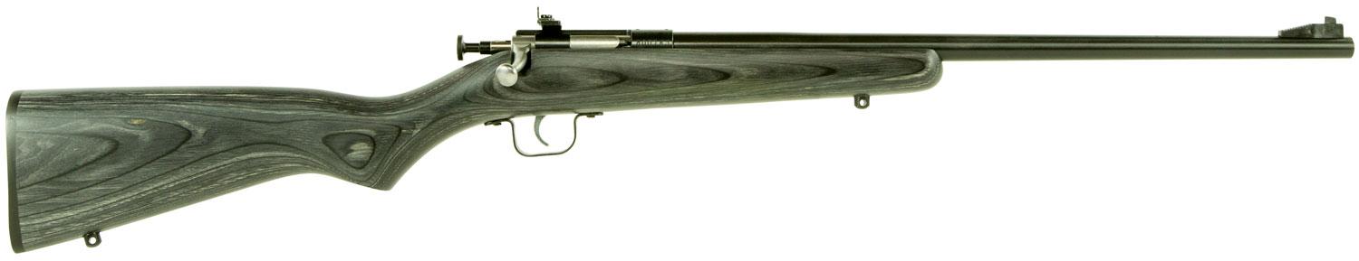 Crickett Single Shot Bolt Action Rifle KSA2244, 22 Long Rifle, 16.12", Laminate Black Stock, Blued Finish, 1 Rd