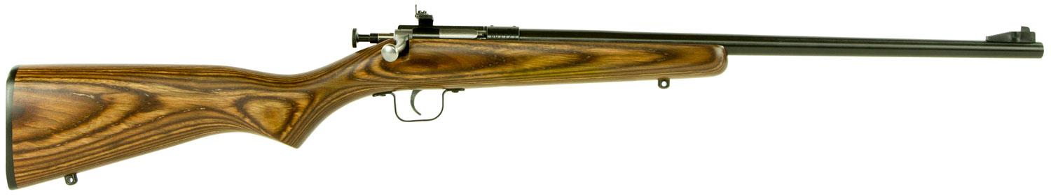 Crickett Single Shot Bolt Action Rifle KSA2255, 22 Long Rifle, 16.12", Laminate Brown Stock, Blued Finish, 1 Rd