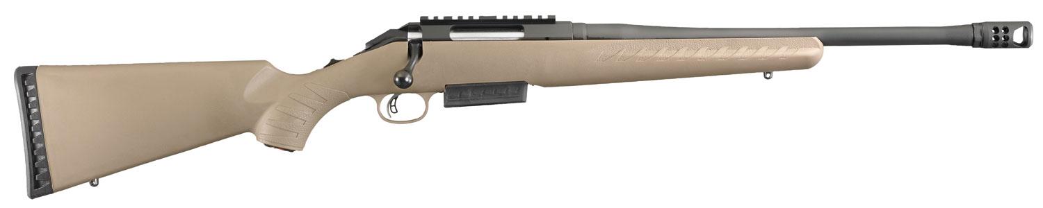 Ruger American Ranch Rifle 16950, 450 Bushmaster, 16.12", Flat Dark Earth Synthetic Stock, Black Finish, 3 Rds