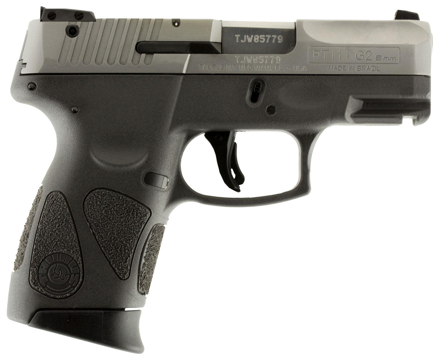 Taurus 111 Millenium G2 Pistol 1111039G212G, 9mm Luger, 3.2", Gray Frame, Gray Finish, 12 Rds