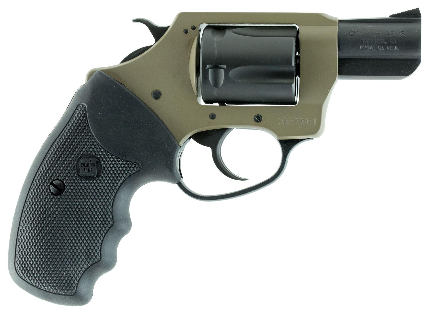 Charter Arms Undercover Earthborn Revolver 53863, 38 Special, 2", Black Rubber Grips, 5 Rd