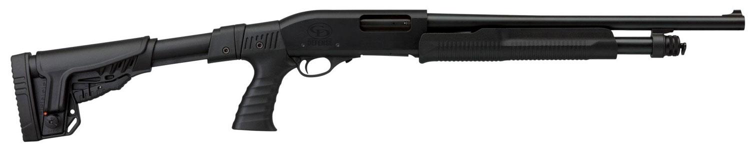 Chiappa Charles Daly 300 Tactical Pump Shotgun 930117, 12 Gauge, 18.5", 3" Chmbr, Synthetic Adjustable Black Stock, Black Finish