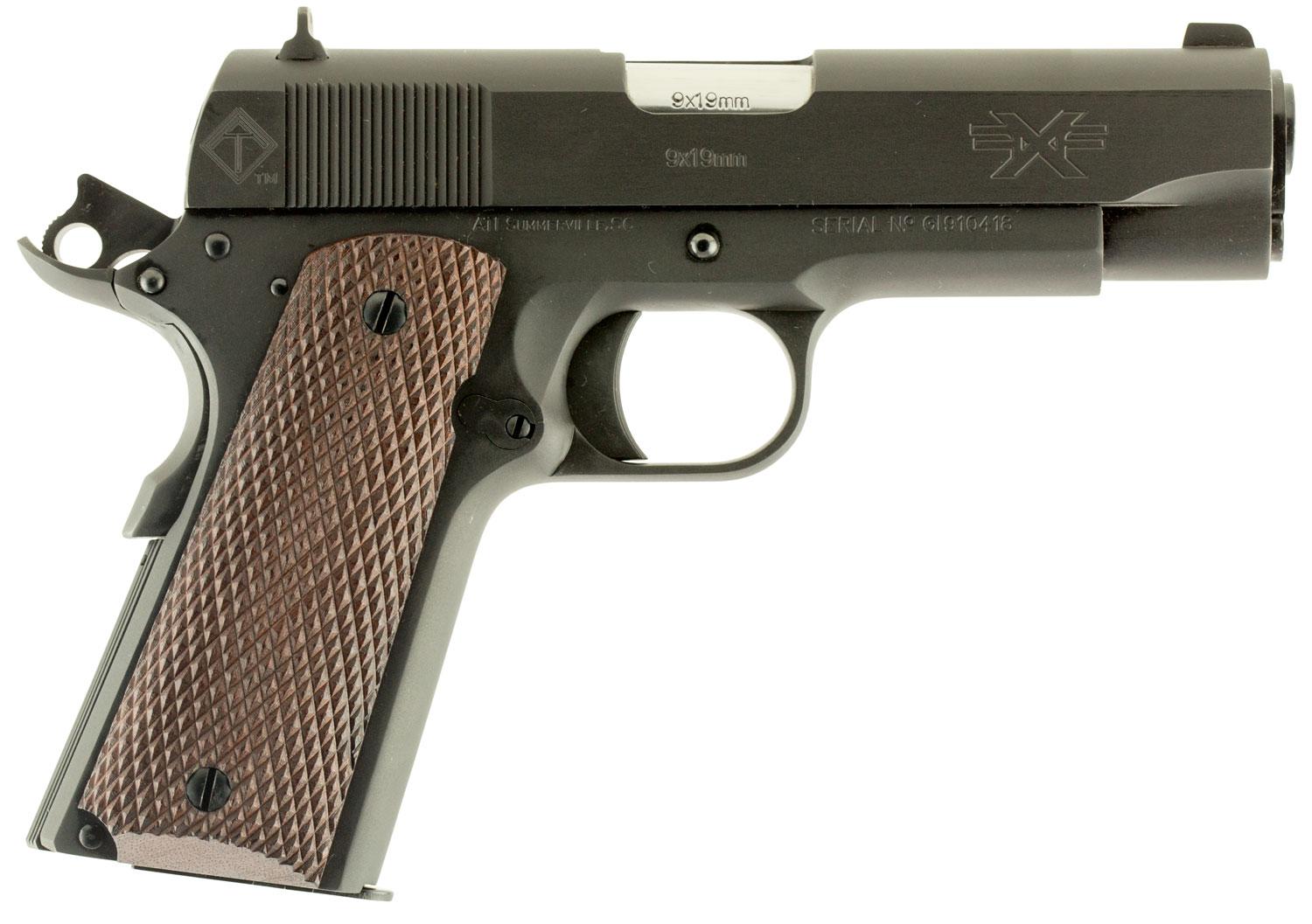 American Tactical Firepower Xtreme 1911 Pistol GFX9GI, 9mm Luger, 4.25", Mahogany Grips, Black Finish, 9 Rd