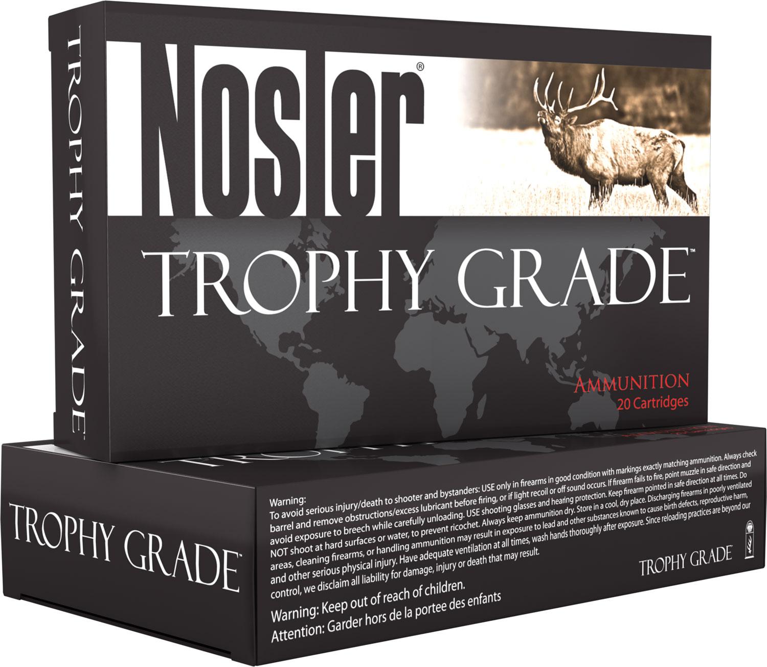 Nosler Trophy Grade Rifle Ammunition 60102, 30-06 Springfield, AccuBond Long Range, 168 GR, 2800 fps, 20 Rd/Bx