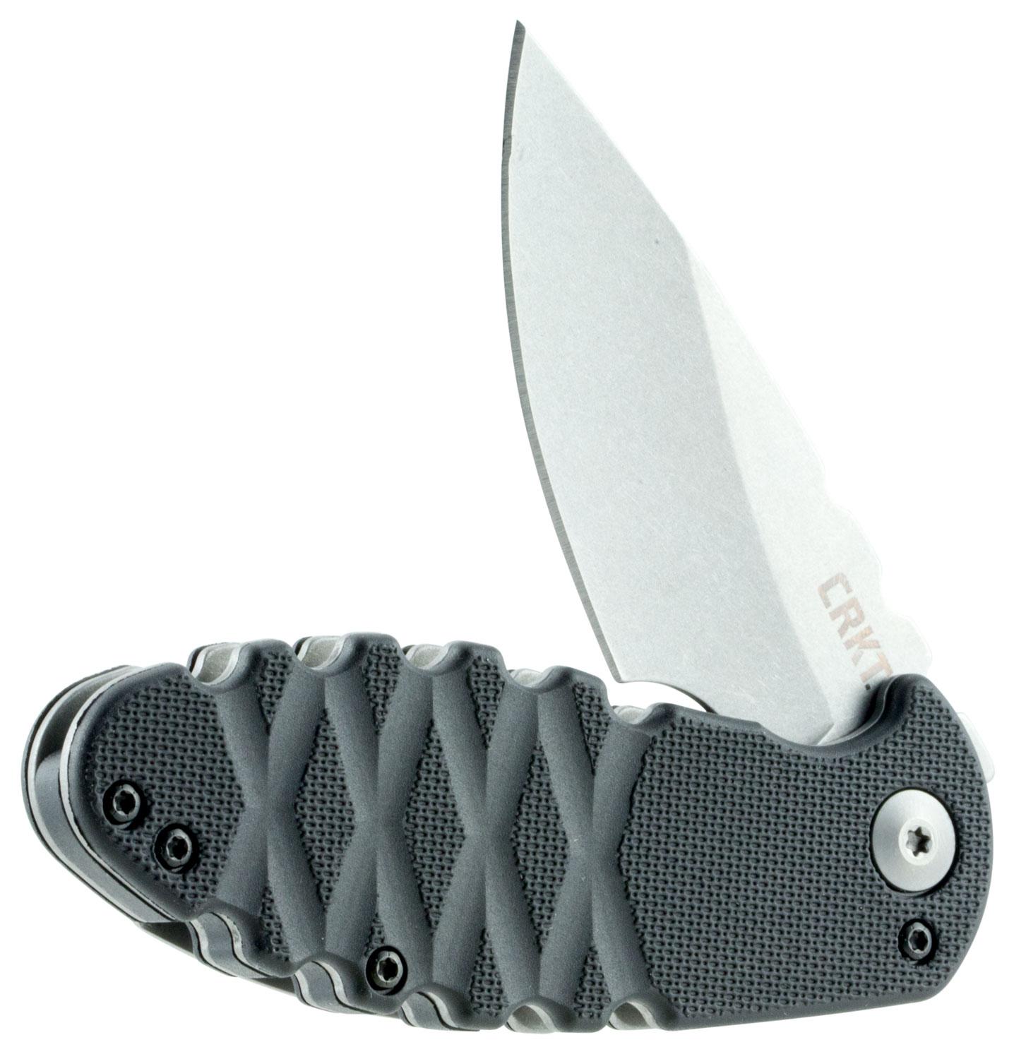 Columbia River Pineapple Drop Point Folding Knife w/Plain Edge & Fiberglass Reinforced Nylon Black Handle (4120)