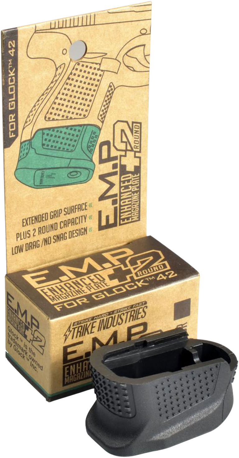 Strike Industries Magazine Floor Plate for Glock 42 Black Finish (SIEMPG42B)