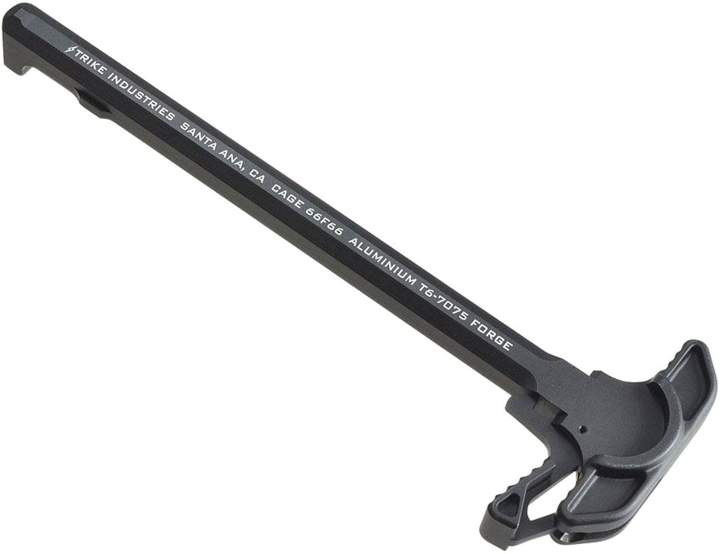Strike Industries AR Charging Handle with Extended Latch Aluminum Black Hardcoat Anodized (SIARCHELBK)