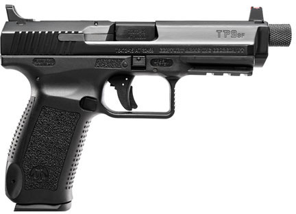 Century Arms TP9SFT Canik Special Forces Pistol HG4067N, 9mm Luger, 4.9" Threaded, Black Grips, Black Finish, 18 Rds