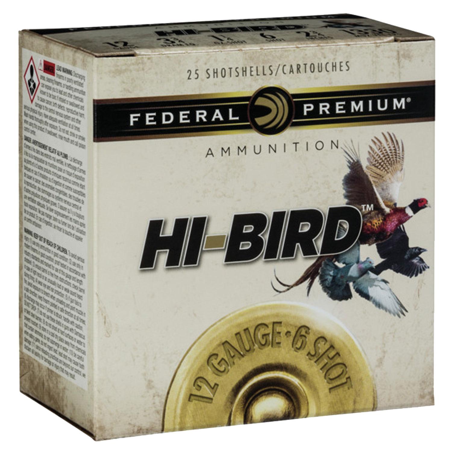 Federal Hi-Bird Game Load Shotshells HVF12H6, 12 Gauge, 2-3/4