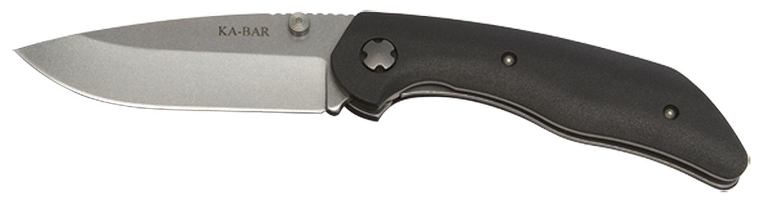 Ka-Bar Jarosz Drop Point Folding Knife w/Plain Edge & GFN PA-66 Handle (7505)