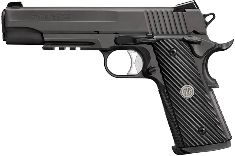 Sig 1911 Tactical Operations Pistol 1911R10TACOPS, 10MM, 5 in, Ergo XT Grip, Black Finish, Night Sights, 8 Rd